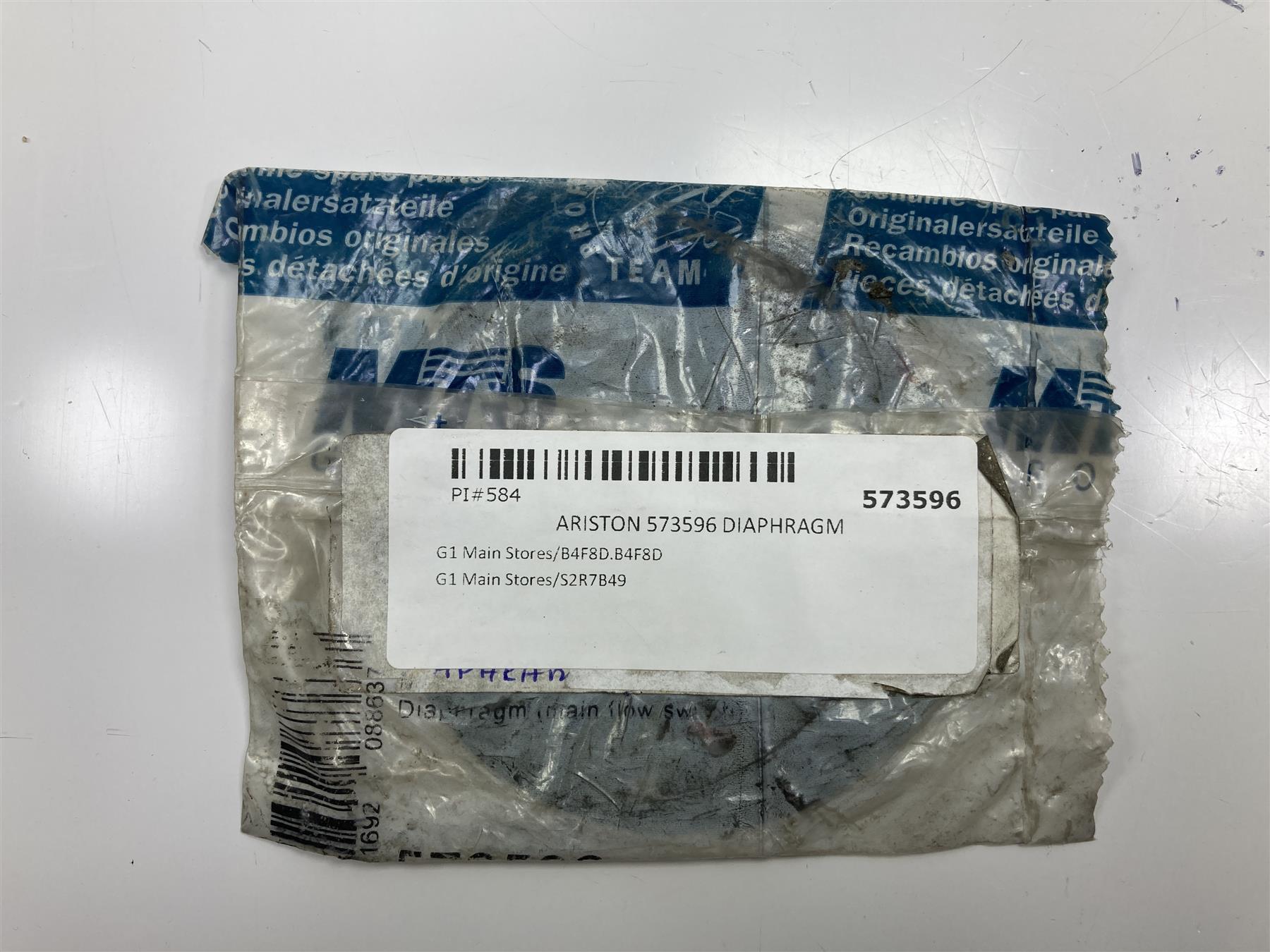 Ariston  573596 DIAPHRAGM (MAIN FLOW SWITCH)