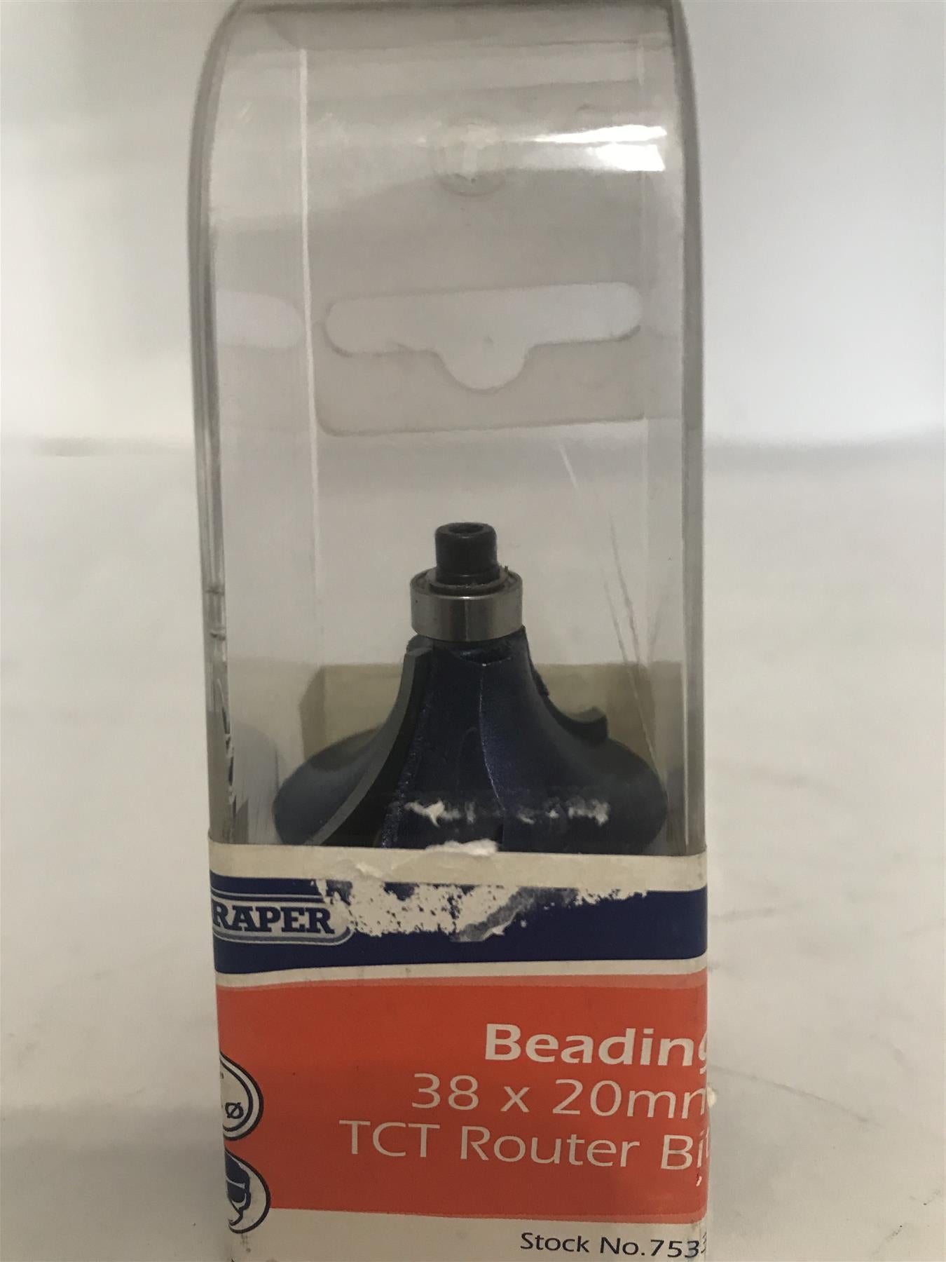Draper 1/4" Beading 38 x 20mm TCT Router Bit 75339
