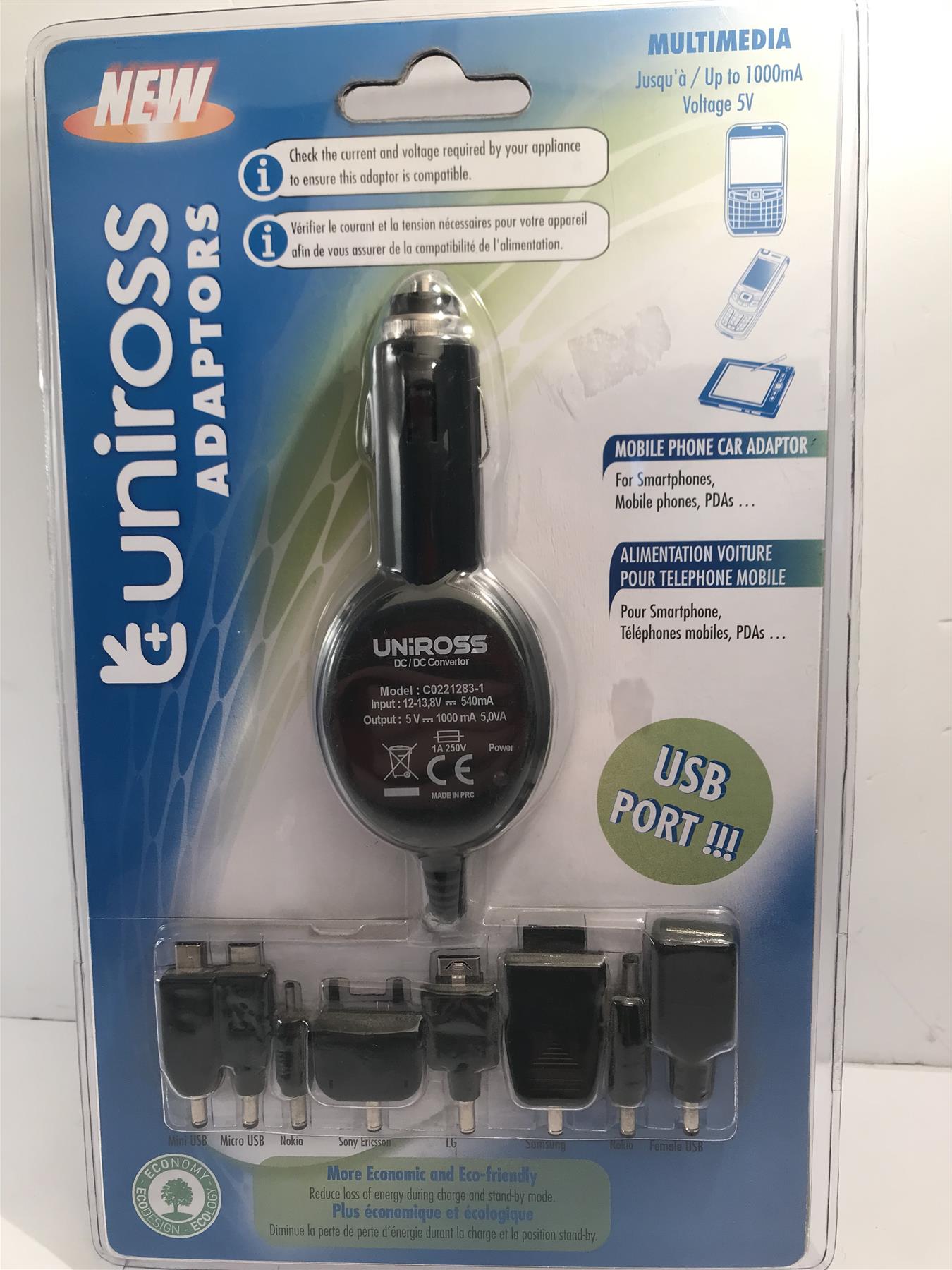 Uniross U0218733 Mobile Phone Car Adaptor