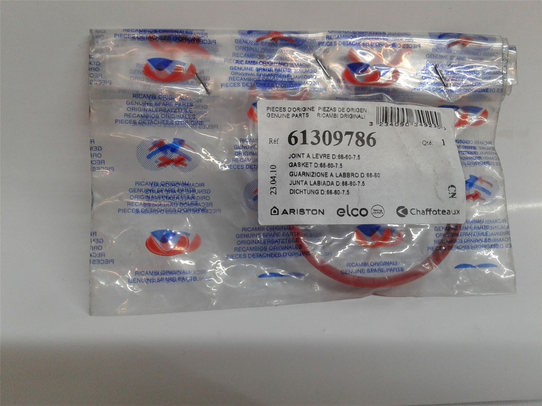 NEW ARIS Chaffoteaux 61309786 GASKET D:66-60-7.5