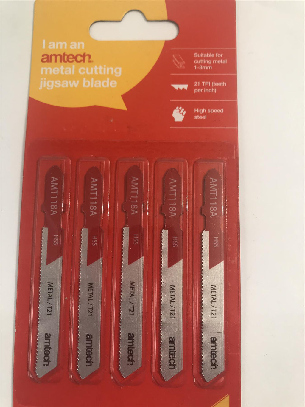 Amtech M1605 Metal Jigsaw Blade Set, 5-Piece