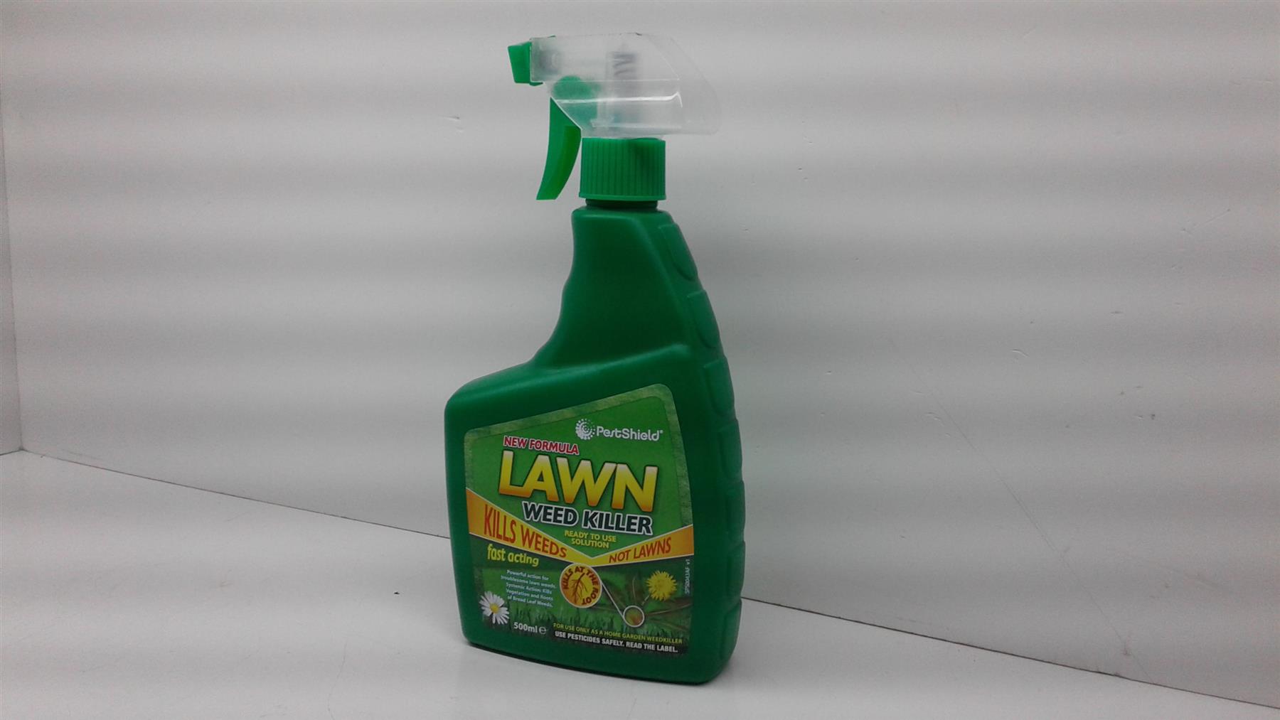 PestShield Lawn Weed Killer Fast Acting Spray 500ml Kills Weeds Not Grass