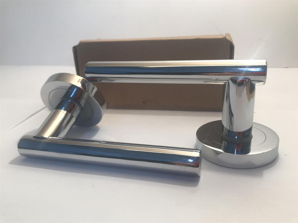 Royale Collection Internal Door Handles on Rose (Pair) Polished Chrome 3347C