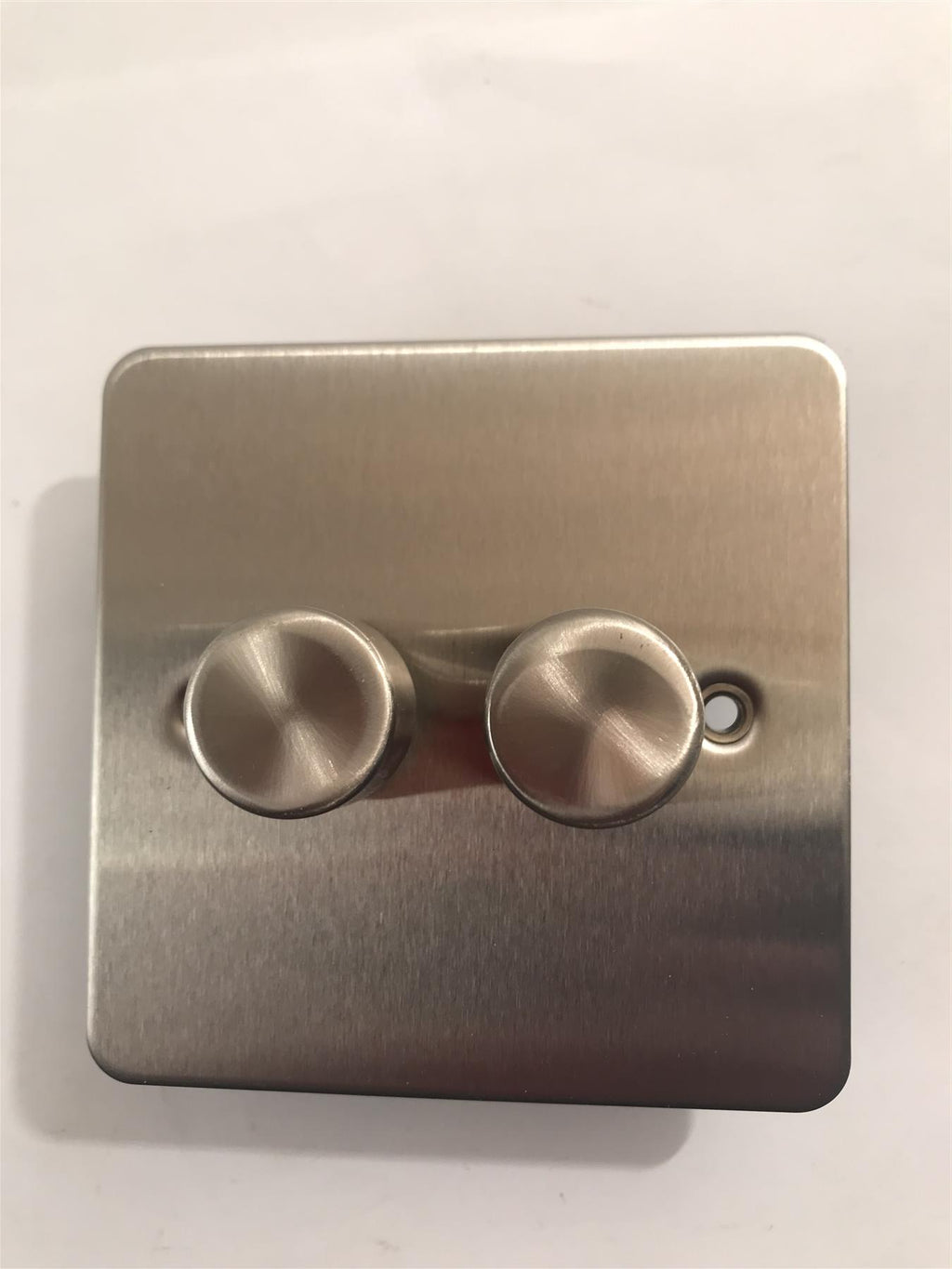 Selectric 1M Flat Plate Dimmer 2 Gang 2 Way 400W Satin Chrome  LG202/400FSC