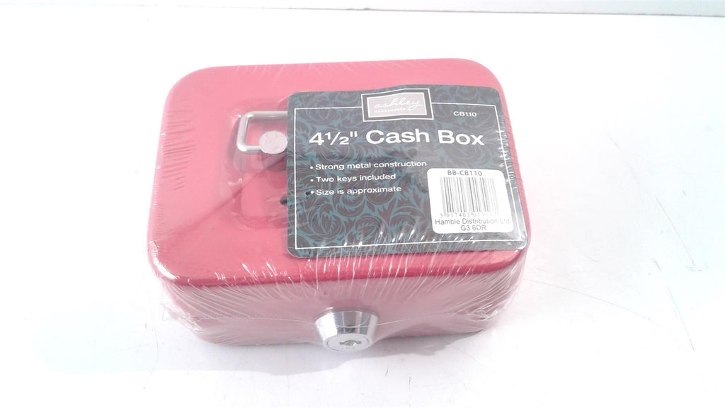 Ashley BB-CB110 4-1/2 Inch Cash Box, Red