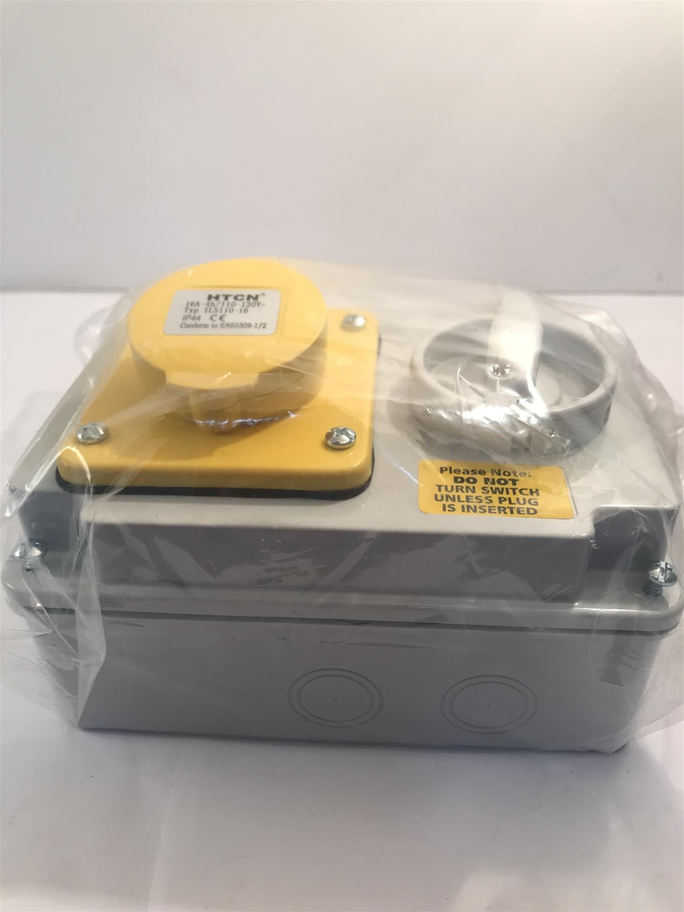 16 Amp 3 Pin Interlock Socket Switch 110-130V Waterproof IP44