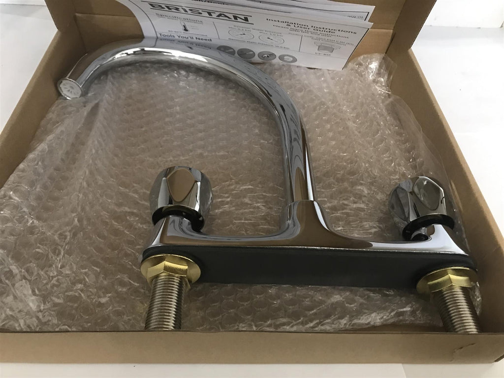 Bristan Club Deck Sink Mixer Chrome With Metal Heads VAC2 DSM C MT