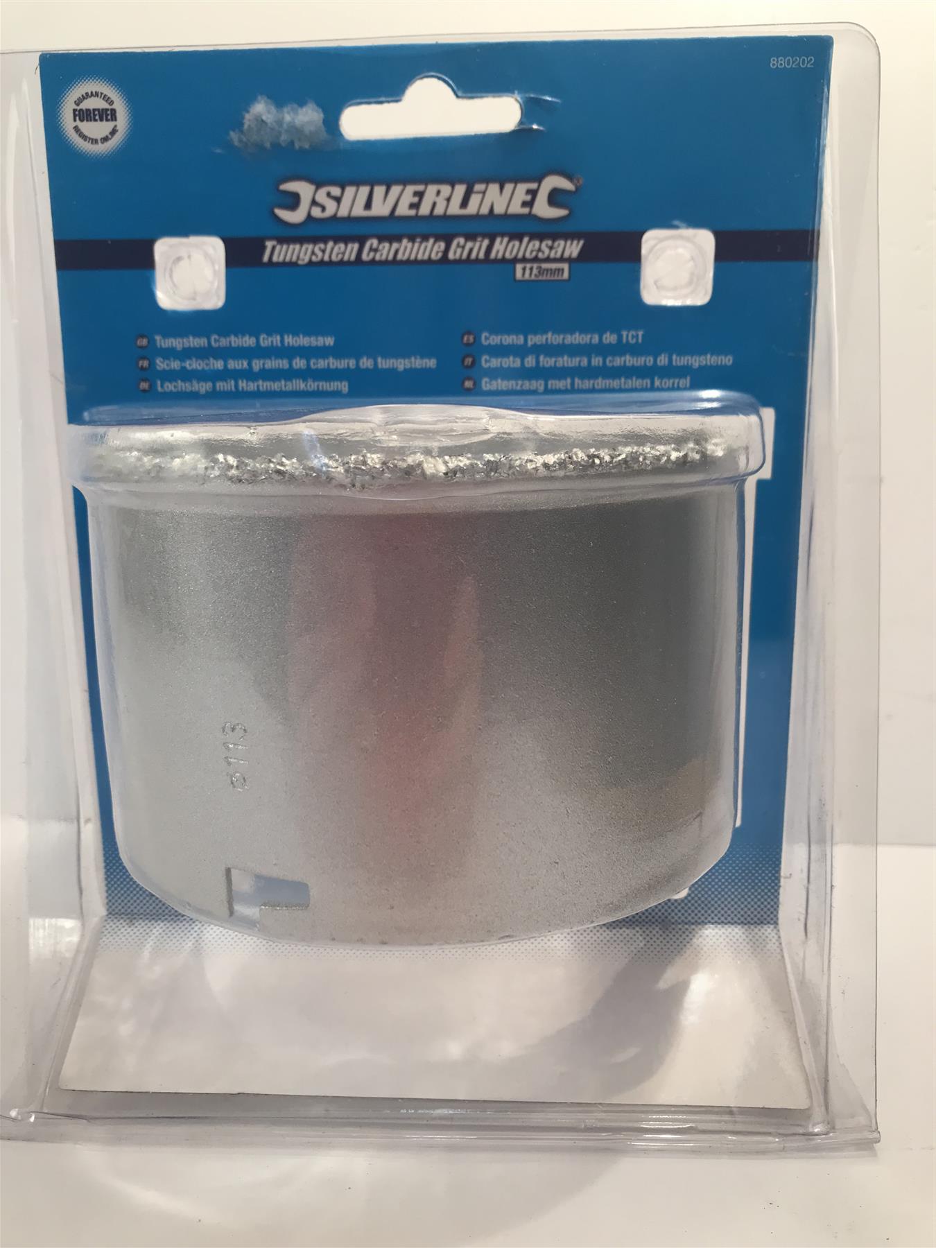 Silverline 880202 Tungsten Carbide Grit Holesaw 113mm