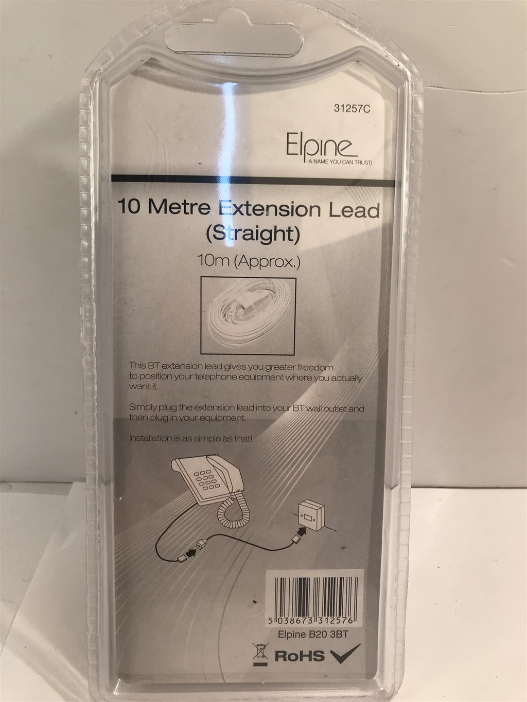 Elpine 10m Extension Lead (straight)  31257C