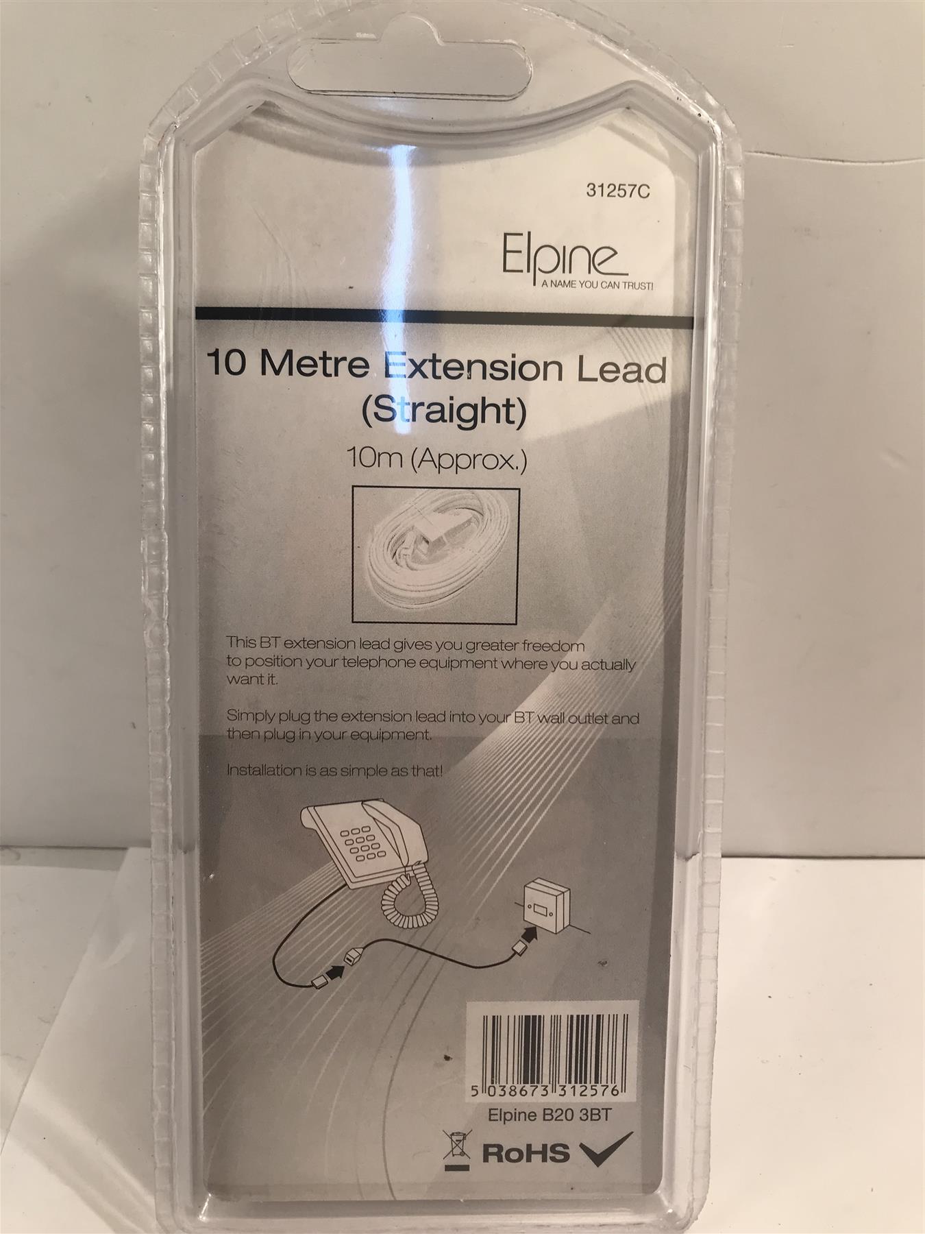 Elpine 10m Extension Lead (straight)  31257C