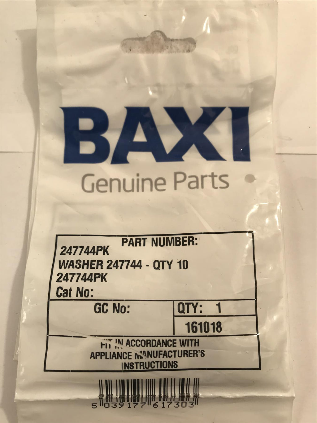 BAXI COMBI Instant HE 80 & 105 Boiler Sealing Washer (Pack of 20) 247744PK
