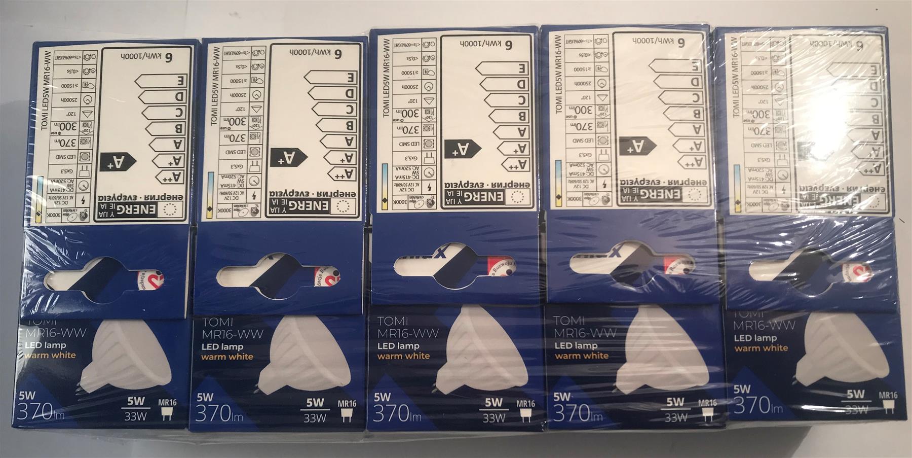Kanlux TOMI LED 5W MR16-WW 370lm 3000k  (10 Pack)  22704