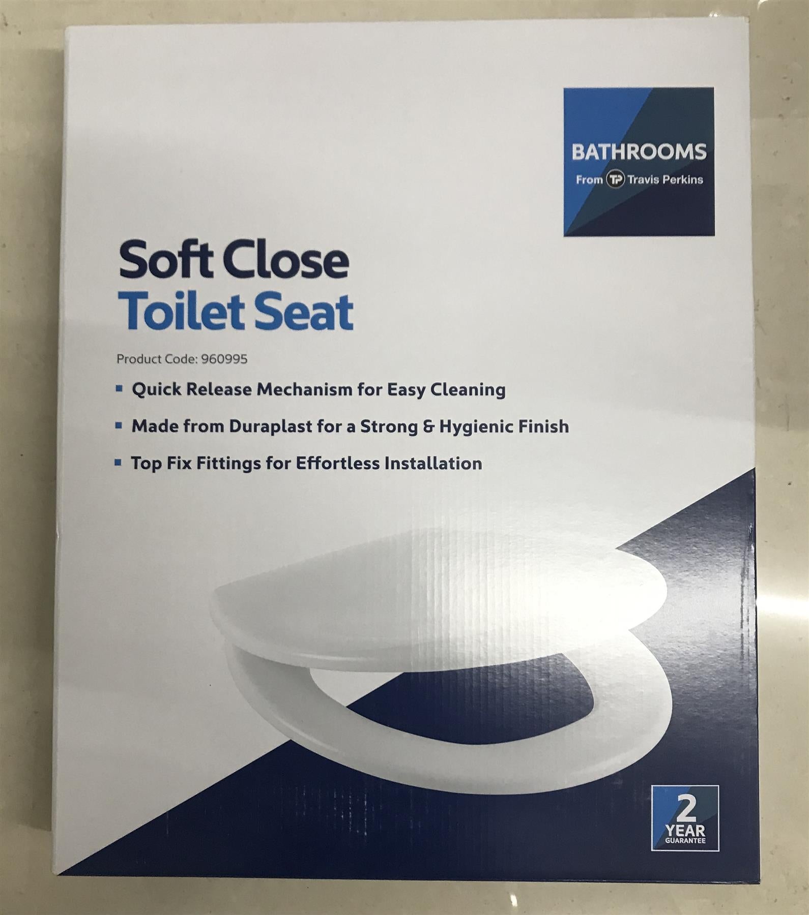 TRAVIS PERKINS 960995 SOFT CLOSE TOILET SEAT