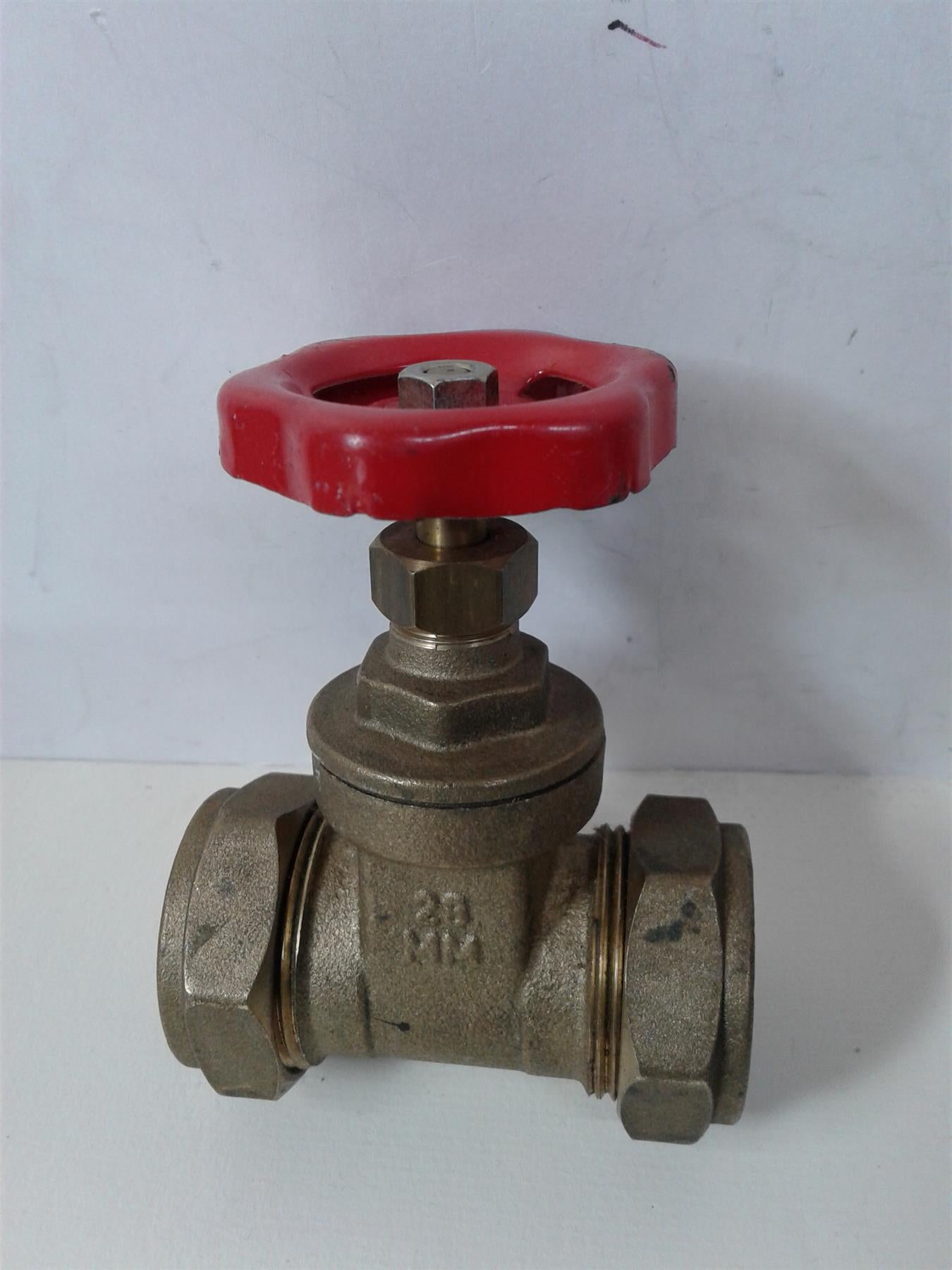 NEW R 28MM BRASS WHEELHEAD GATE VALVE TAP STOP BS864-2 (EACH)