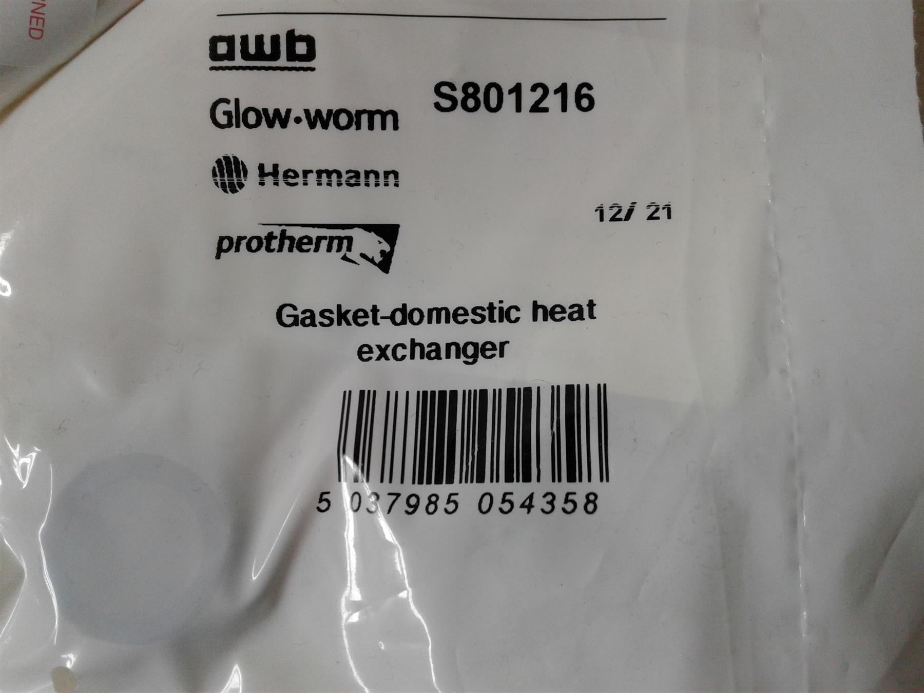 NEW GLOW WORM COMPACT GASKET RUBBER RING S801216 HEAT EXCHANGER