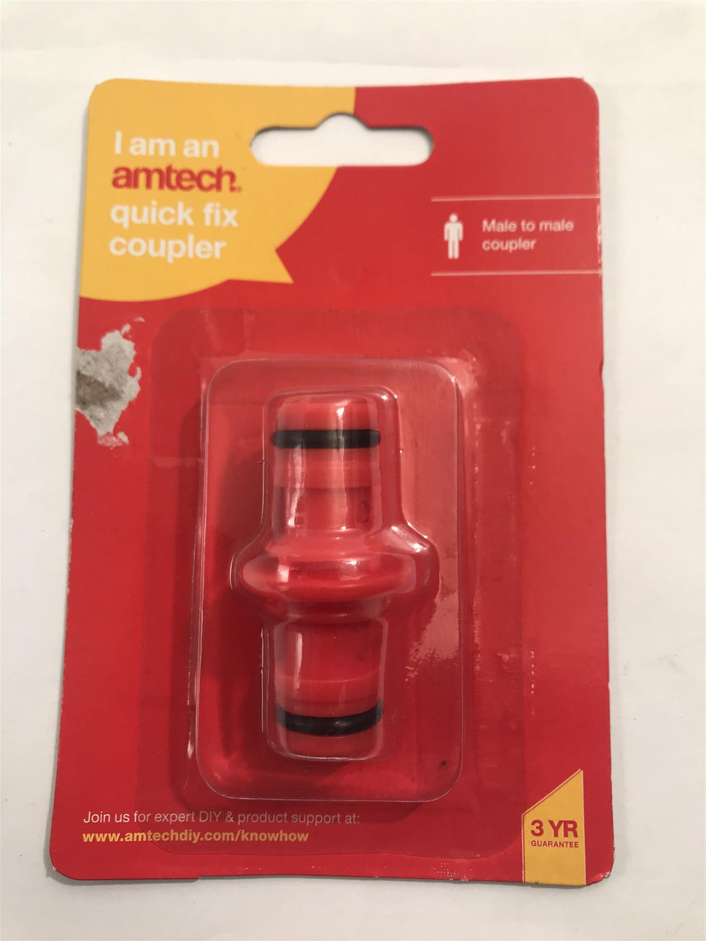 Amtech Quick Fix Male to Male Coupler   U2470