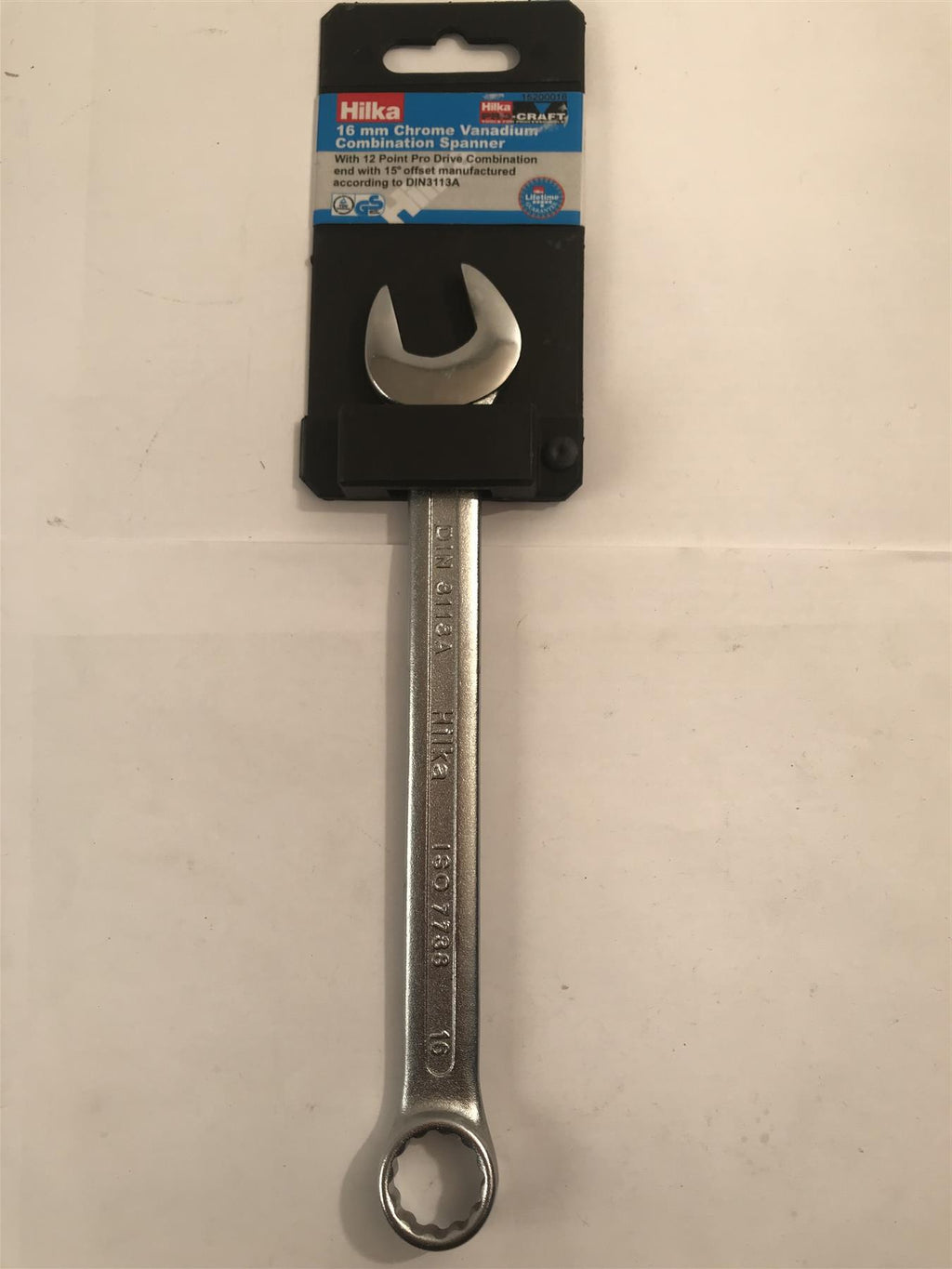 Hilka 16mm Chrome Vanadium Combination Spanner 15200016