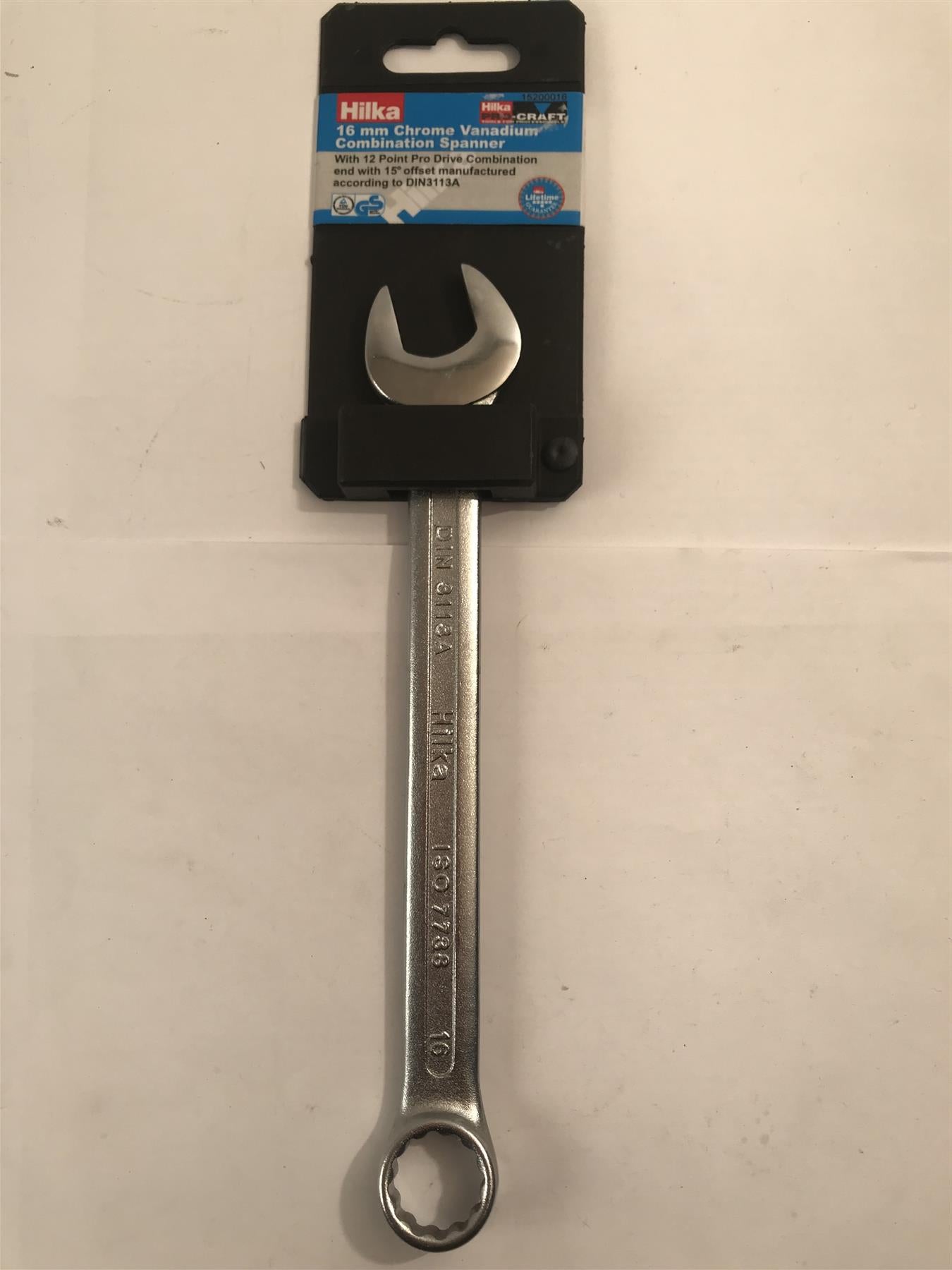Hilka 16mm Chrome Vanadium Combination Spanner 15200016