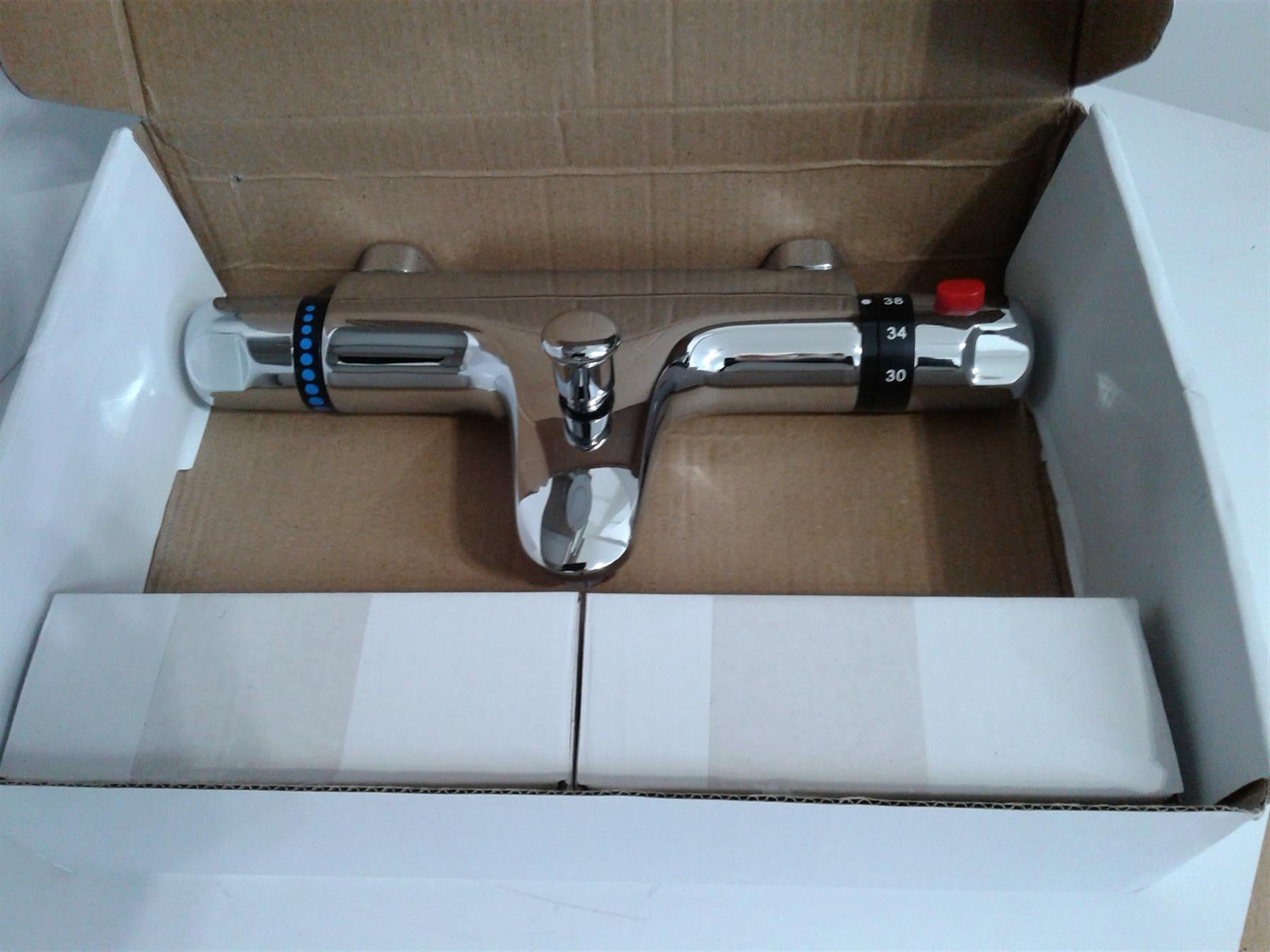 Nuie Reef Thermostatic Bath Shower Mixer Tap - Chrome