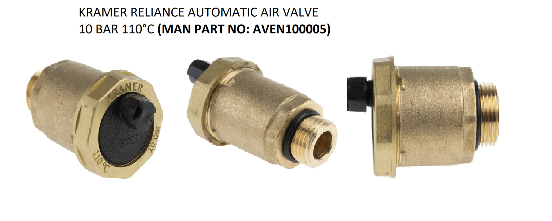 NEW KRAMER Reliance Automatic Air Vent VALVE AVEN100005  10BAR 110°C 5015015