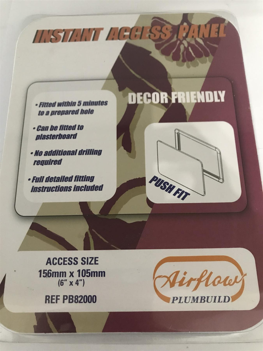 Airflow Access Panel 156mm x 105mm (6" x 4") PB82000