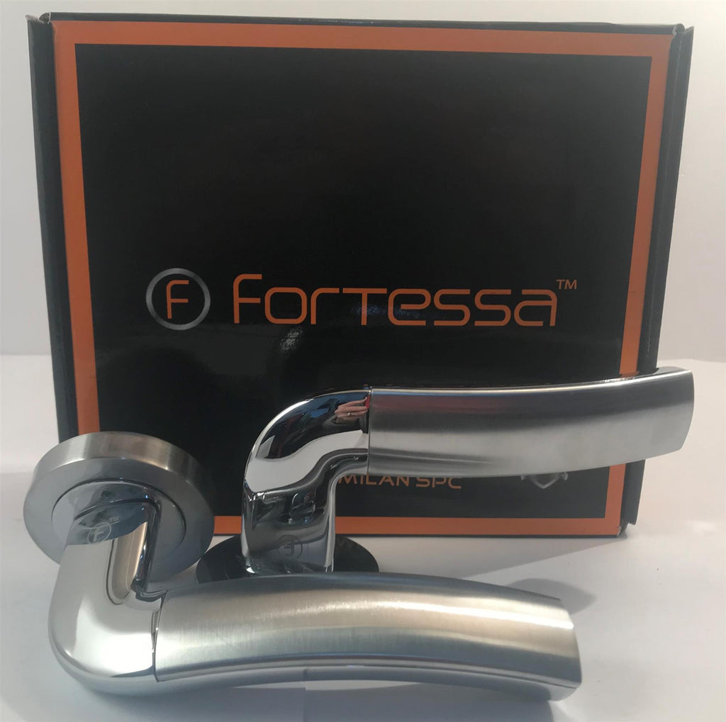 Fortessa FCOMIL-SPC Milan Lever Handles  Satin/Polish Chrome