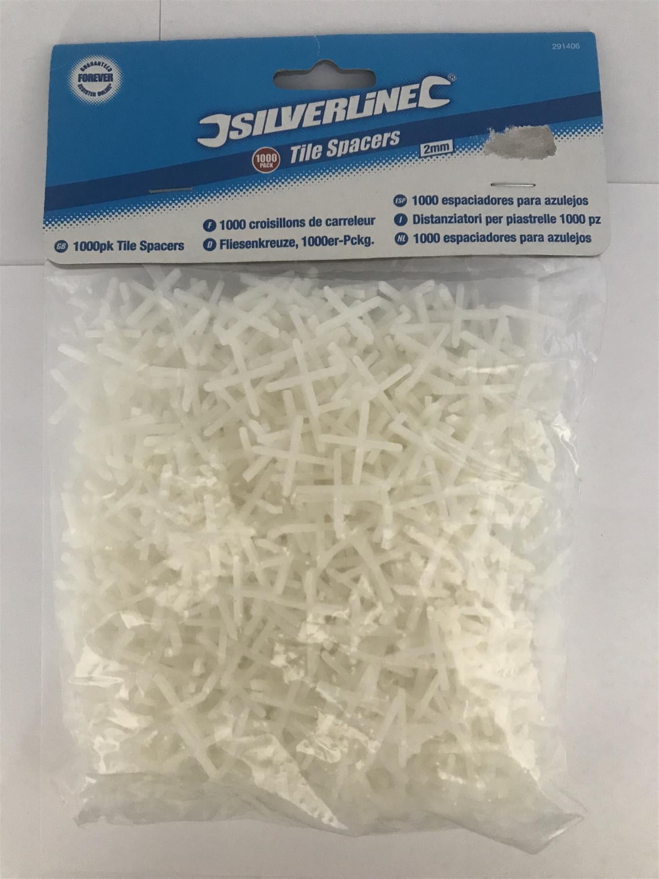 Silverline 2mm Tile Spacers  (1000 Pk) 291406