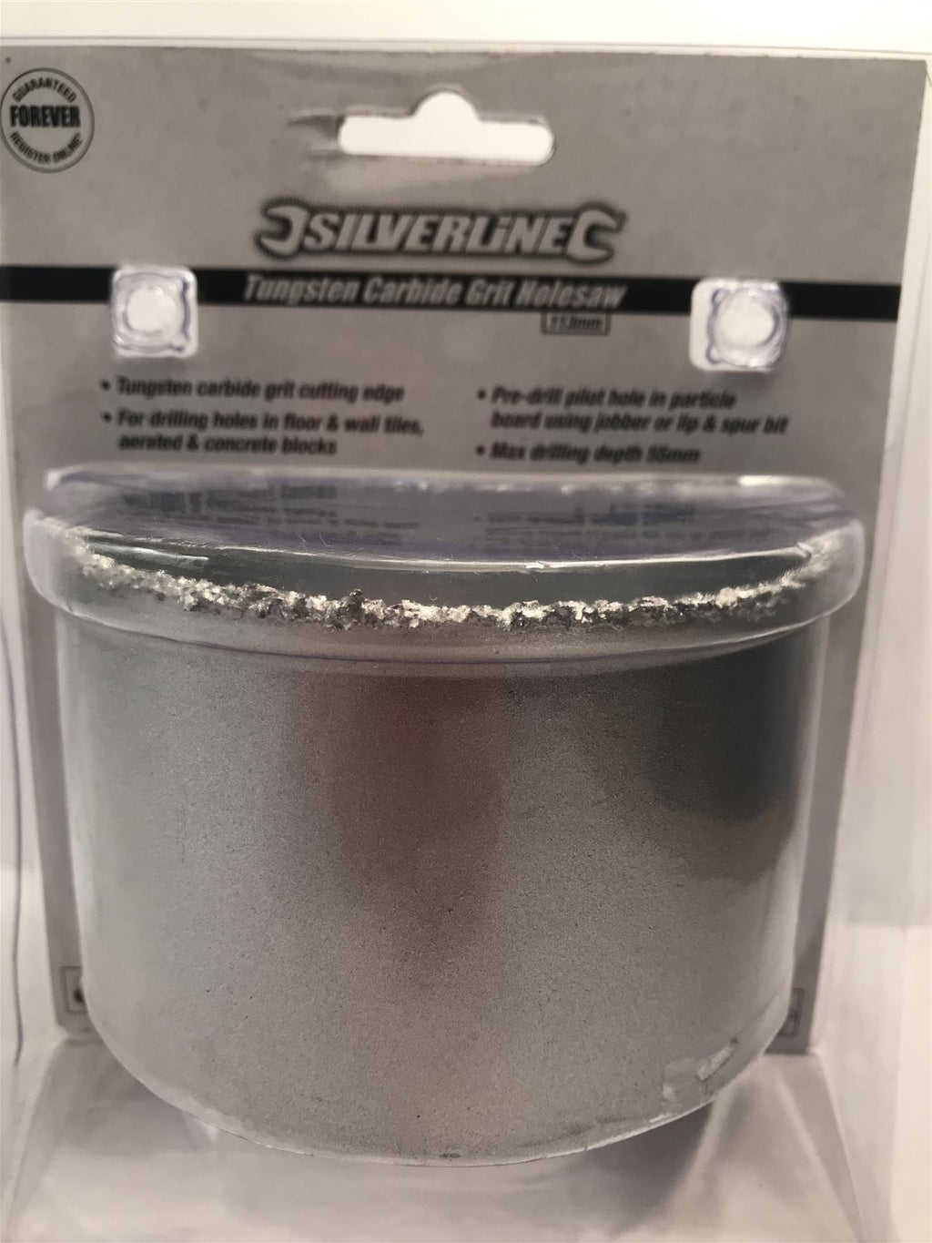 Silverline 880202 Tungsten Carbide Grit Holesaw 113mm