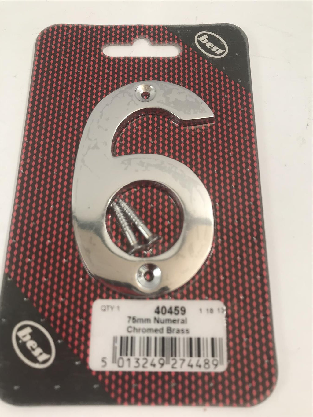 Best 75mm 3" Chromed Brass No. 6  with screws  -   40459