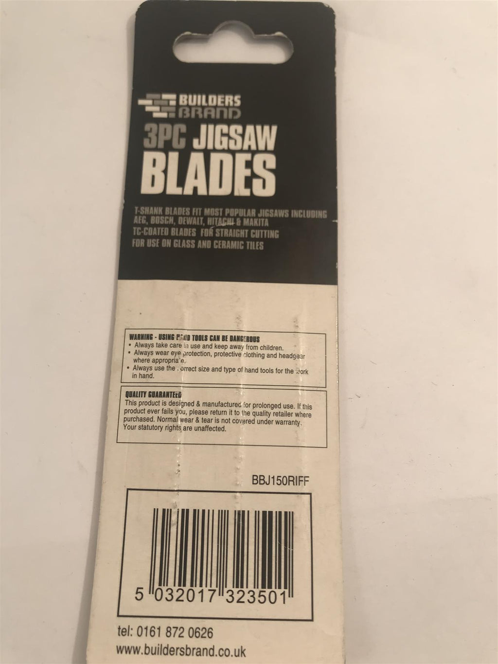 3pc Jigsaw Blades for Glass and Ceramic Tiles  BBJ150RIFF