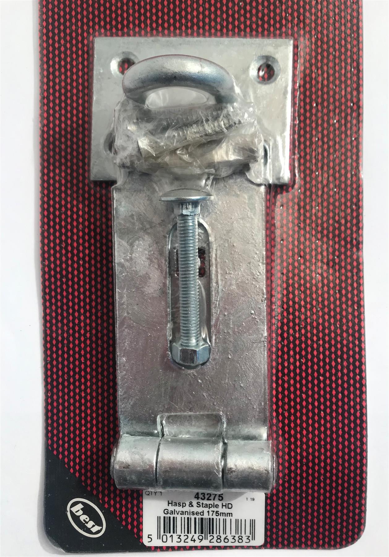 Best Heavy Duty Hasp & Staple Galvanised 175mm  43275
