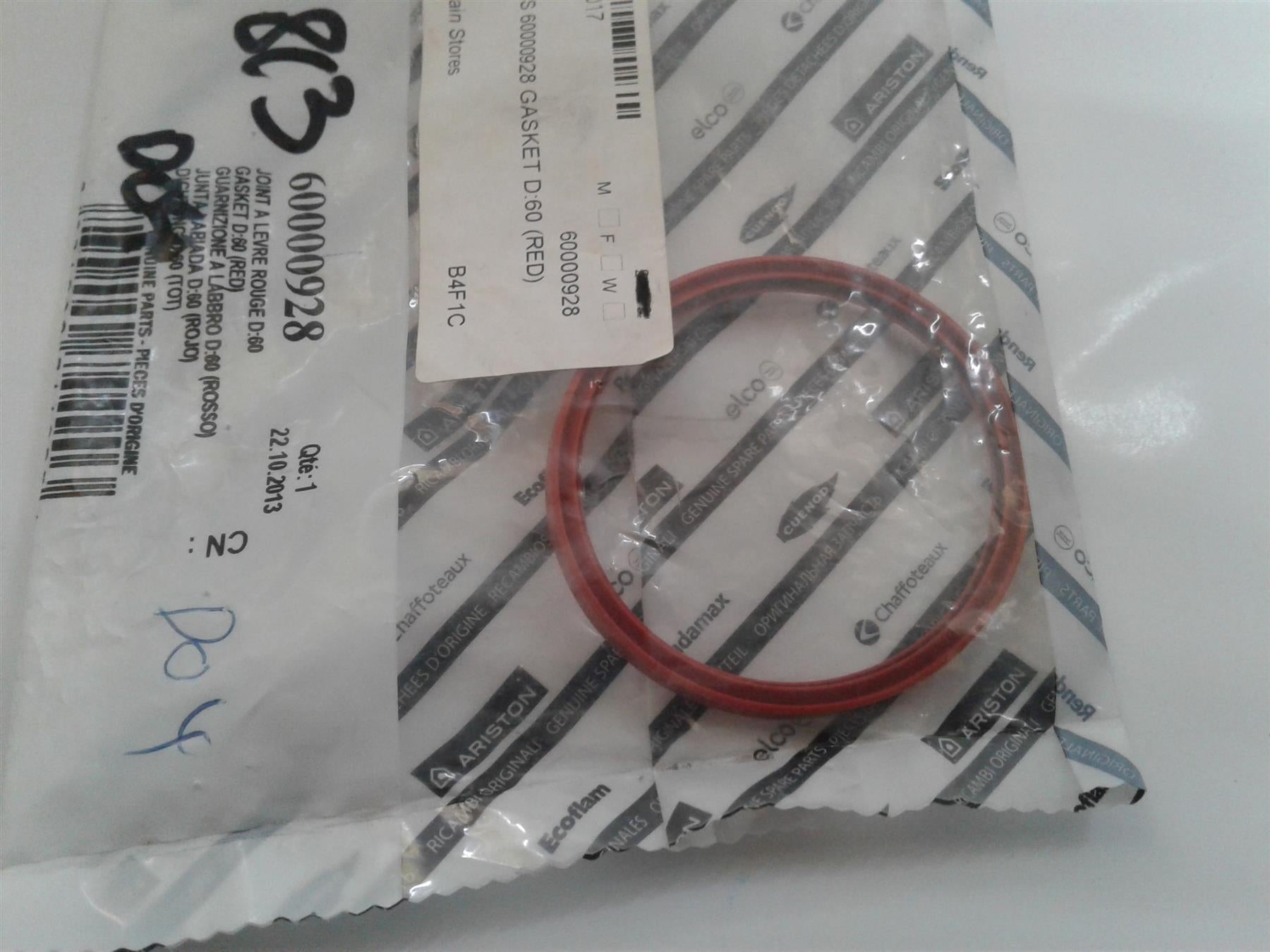 New Ariston 60000928 gasket D:60