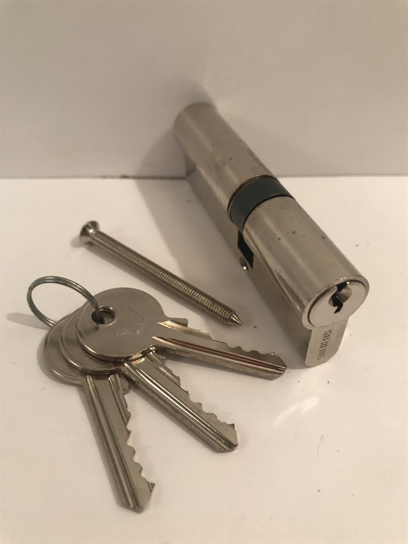 Sterling EPN005 Double Euro 5 Pin Cylinder 85mm (35x50), Polished Nickel