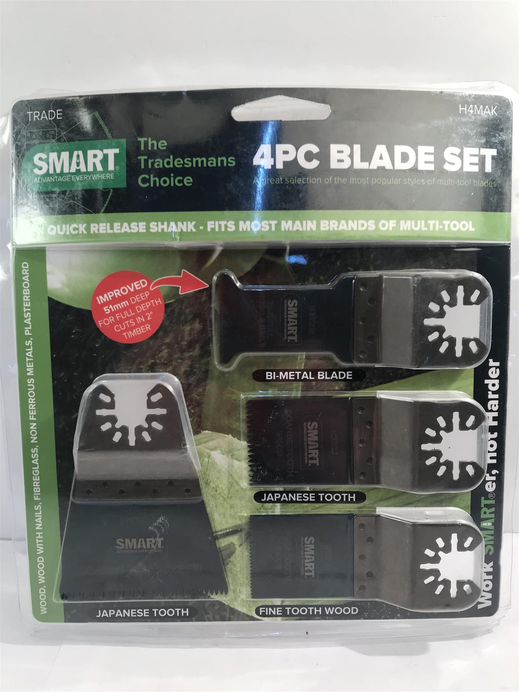 Smart H4MAK 4 pc  Multi Tool Blade Set