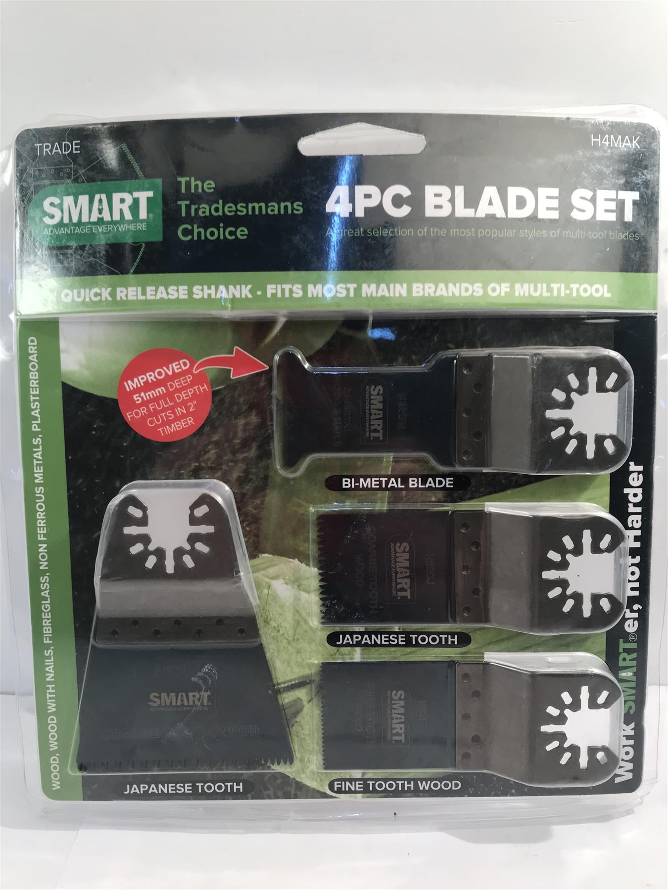 Smart H4MAK 4 pc  Multi Tool Blade Set