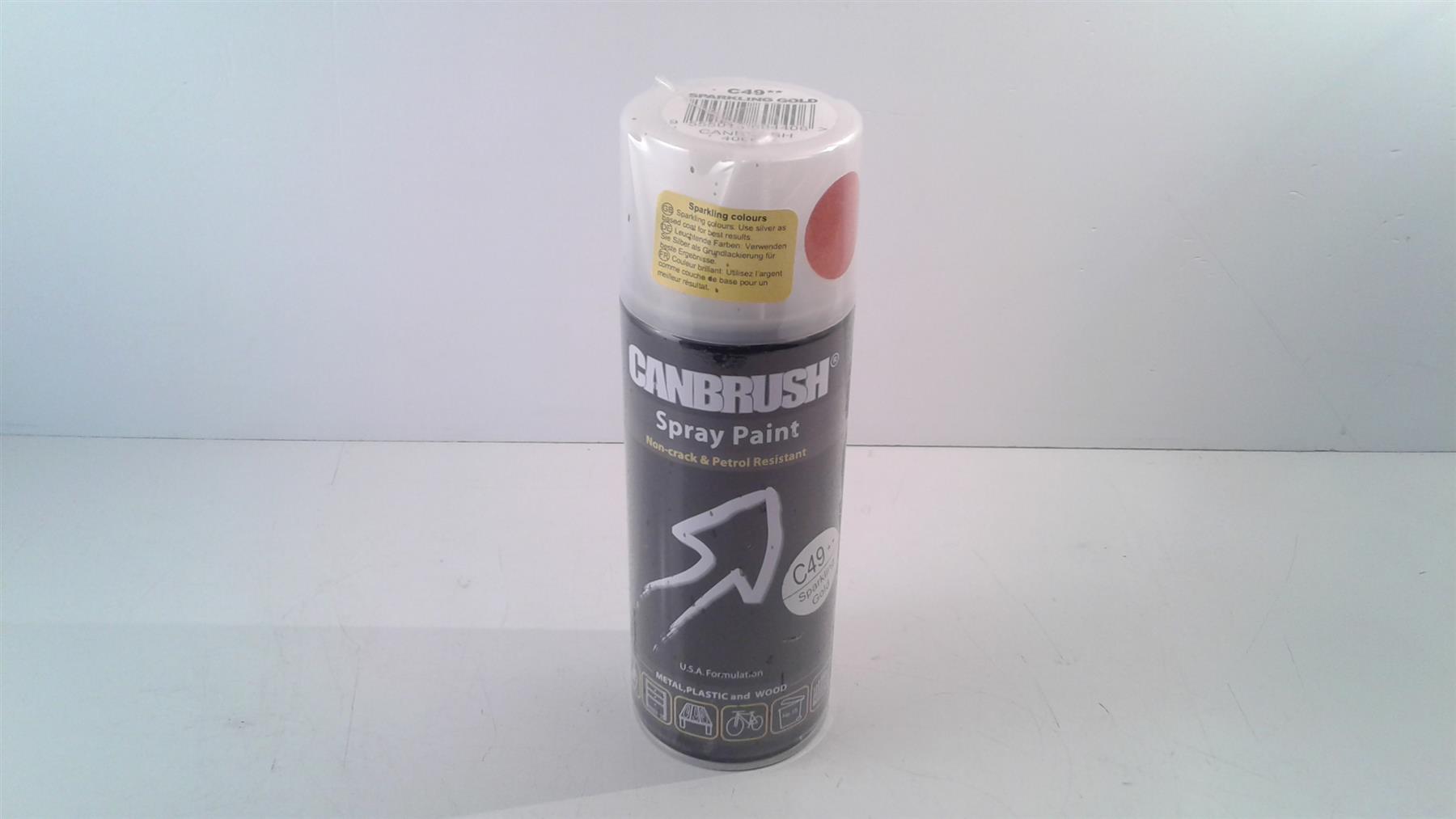 Canbrush Spray Paint C49 Sparking Gold for metal, plastic and wood