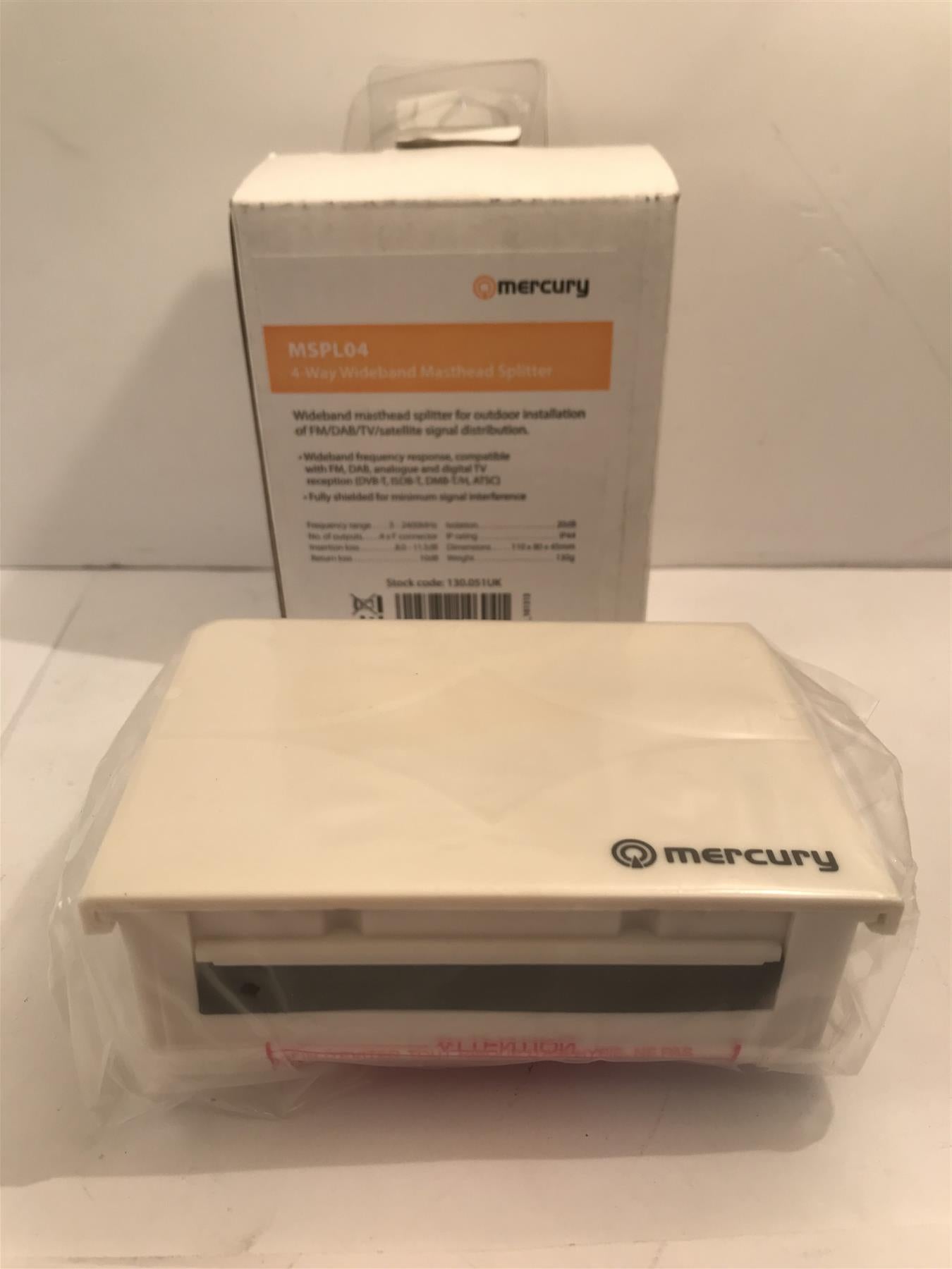 Mercury 4-Way Wideband Masthead Splitter  MSPL04