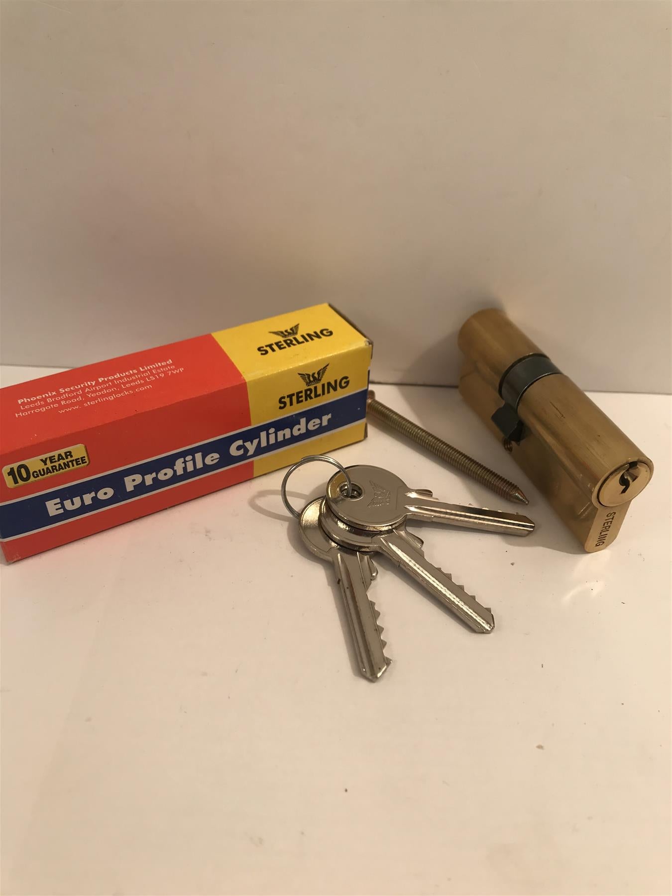 Sterling EPB002 Double Euro Cylinder 70mm (30x40), Brass
