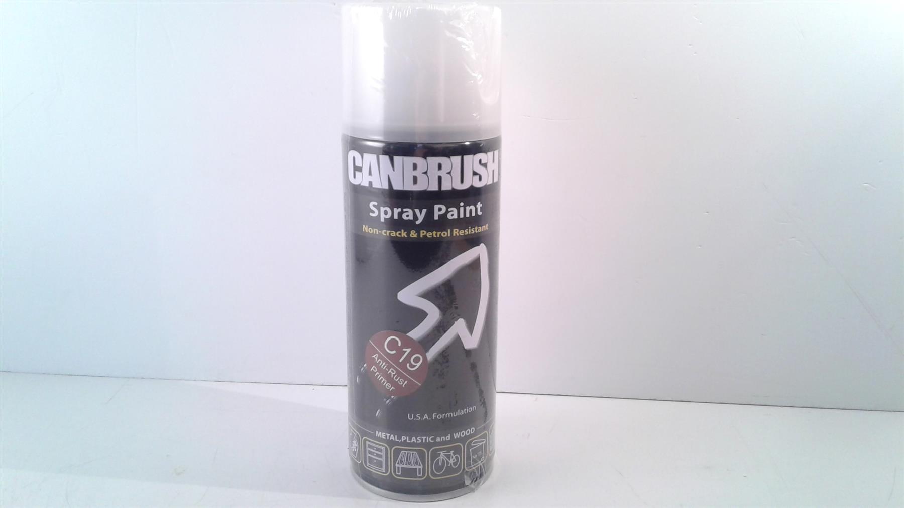 Canbrush Spray Paint C19 Anti-Rust Primer for metal, plastic and wood