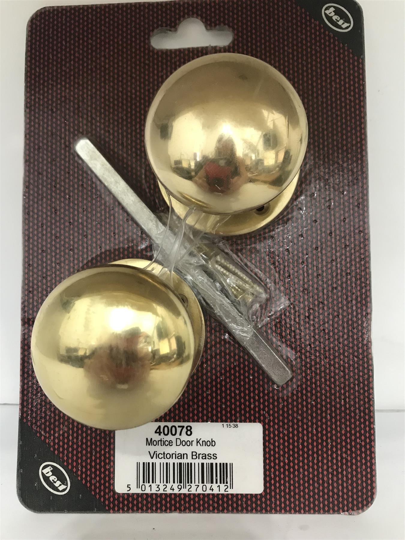 Victorian Brass Mortice Door Knob 40078