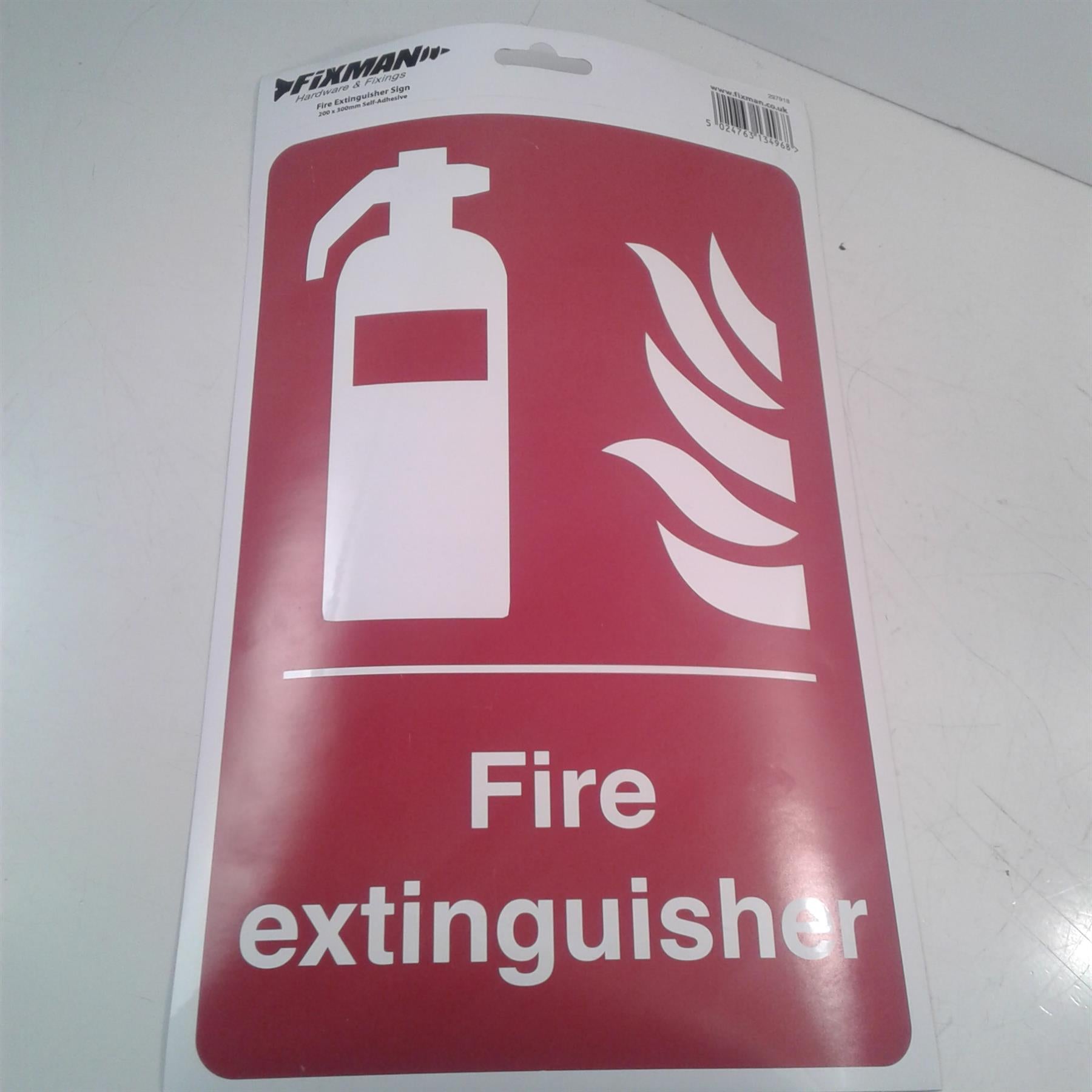 Fixman Fire Extinguisher Sign Self-Adhesive 200 x 300mm 297918