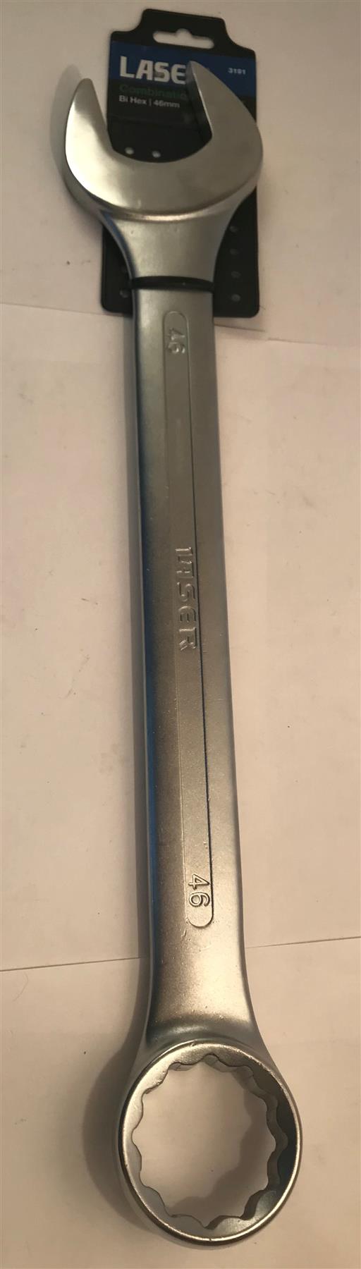 Laser Chrome Vanadium Combination Spanner Bi Hex 46mm  3191