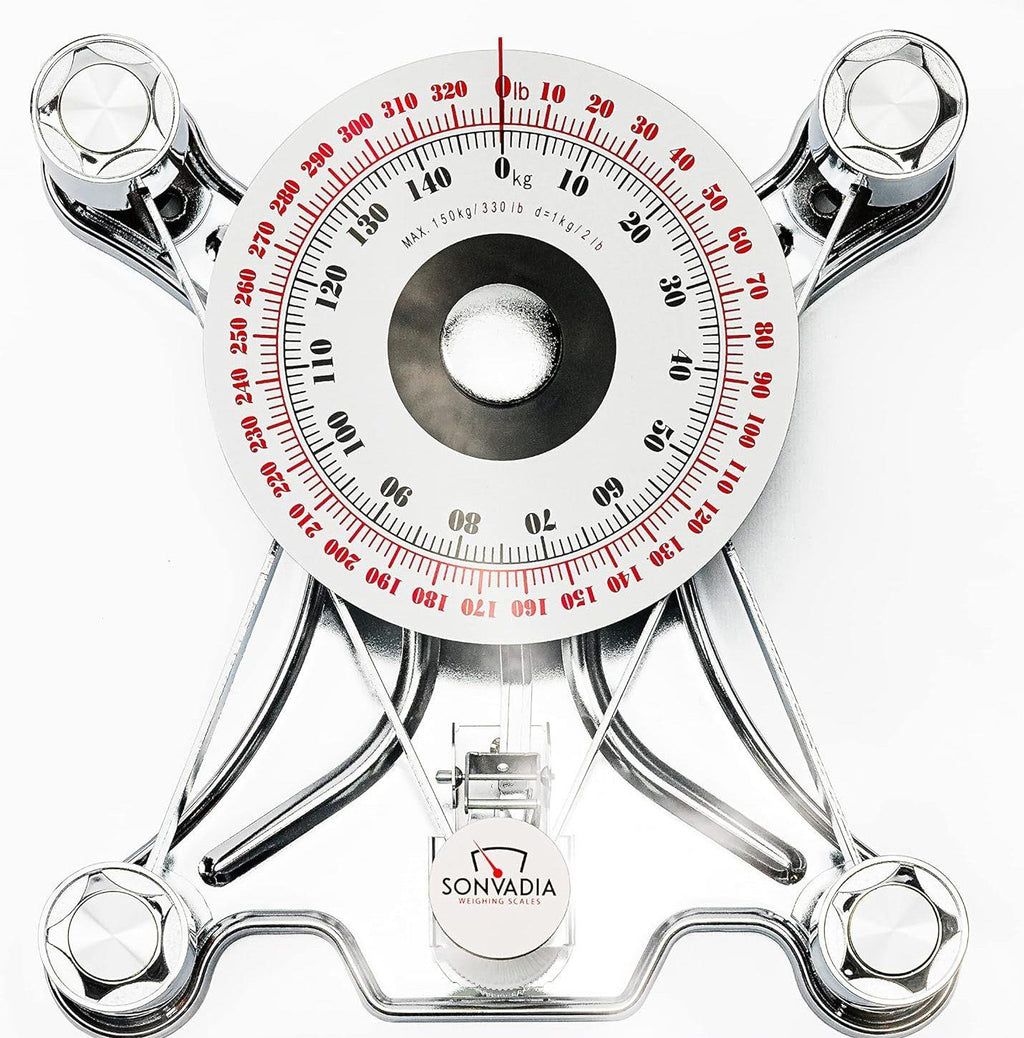 Sonvadia Mechanical Square Glass Bathroom Scale