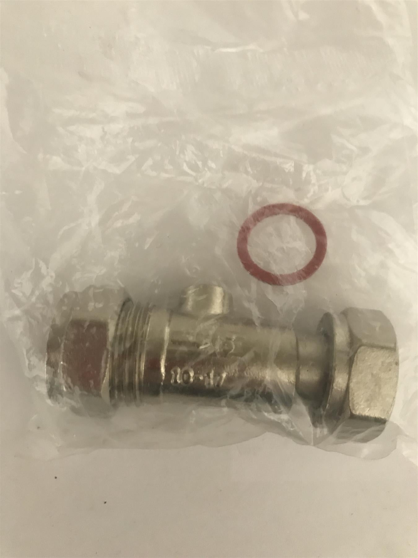 15mm Straight Service Isolator Valve Chrome