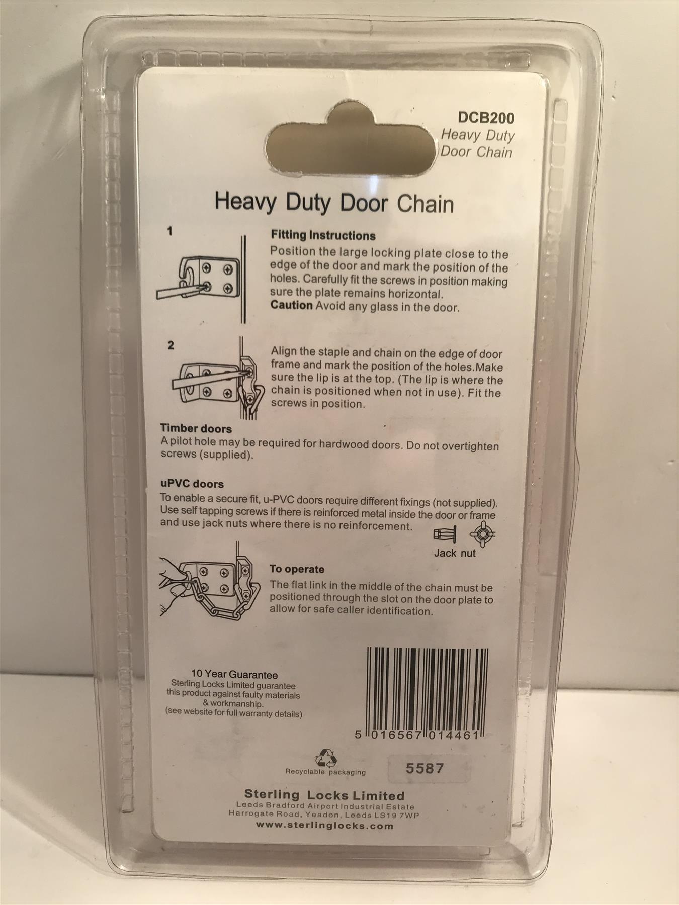 Sterling DCB200 Heavy Duty Door Chain Brass Plated