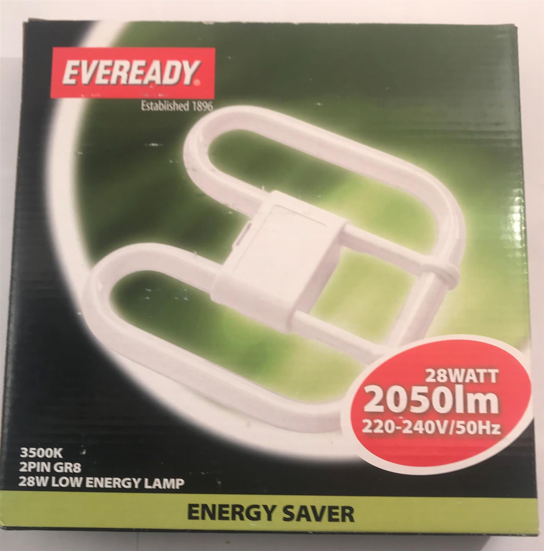 Eveready 2D Low Energy Saver Lamp Bulb 2 Pin GR8 28W 3500k 2050lm