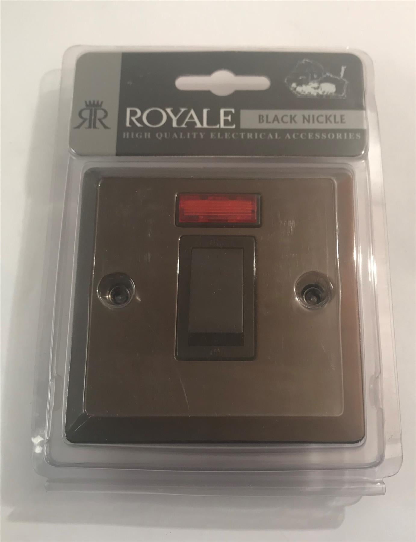 Royale 45 Amp  Flat Black Nickel DP Switch & Neon NBFP13