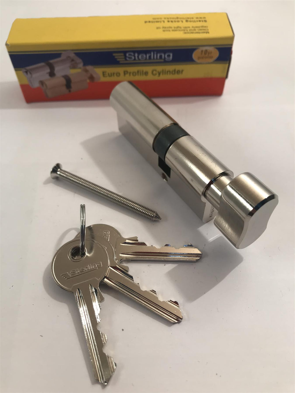 Sterling ETN3045 Euro 5 Pin Cylinder Thumb Turn 75mm (30x45), Polished Nickel