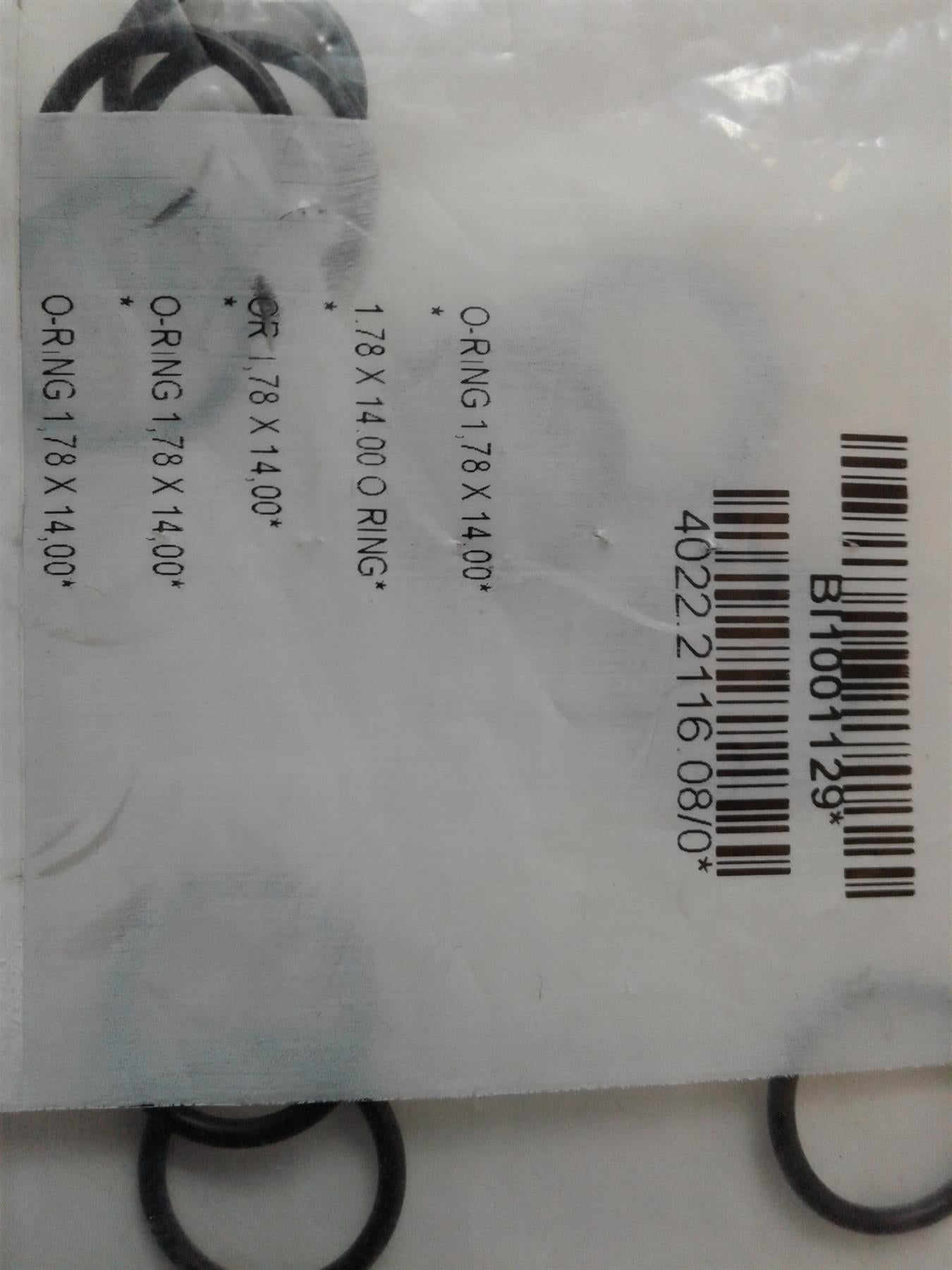 NEW Biasi BI1001129 O Ring (10 Pack) 1.78 X 14.00mm