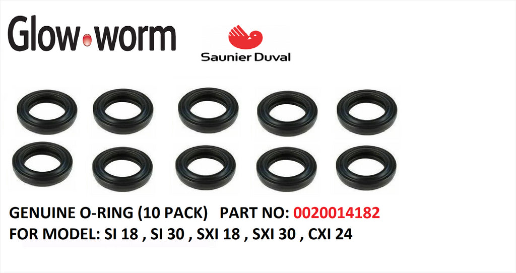 NEW Glowworm SI SXI CXI Boiler O Ring RUBBER Seal (10 PACK) 0020014182